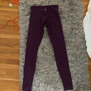 Dark Purple Lululemon wonder under leggings